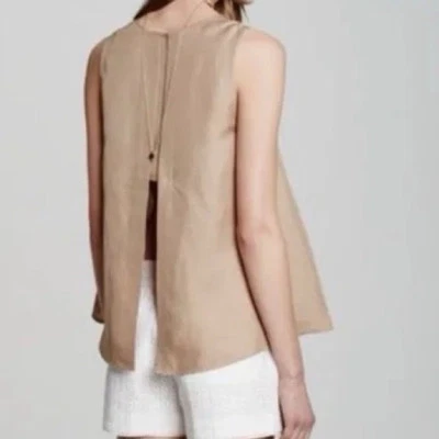 Club Monaco Maribella Split Back Linen Top M - Image 1 of 4
