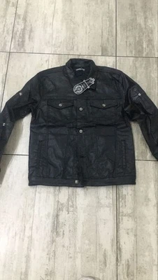 Chrome hearts denim inner micro light weight micro leather black labeljacket - Image 1 of 4