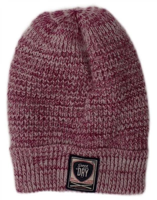 Женская вязаная шапка-бини SUPERDRY один размер розовая с пятнами полиэстер зимняя O003 - Изображение 1 из 3