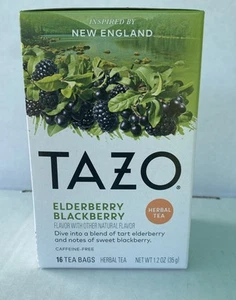 Tazo Elderberry BlackBerry Tea 16 sachets de tisane Bb 11/25 sans caféine - Photo 1/6