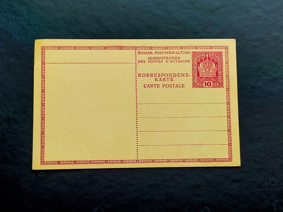 Postal Stationery Card Austria-Hungary Empire 10 Heller Unused tc1097 - Image 1 of 1