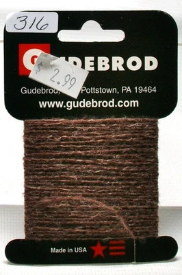 Gudebrod Fly Tying Material EZ-DUB Small Med Brown 10 Yards #316 - Image 1 of 2