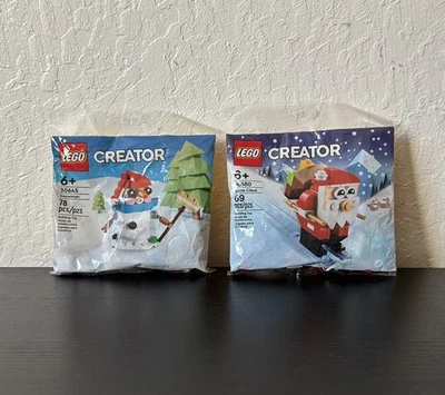 JUEGO EXCLUSIVO RARO NAVIDAD 2020 LEGO SANTA CLAUS 30580 + MUÑECO DE NIEVE 2023 30645  Foto 1 de 2