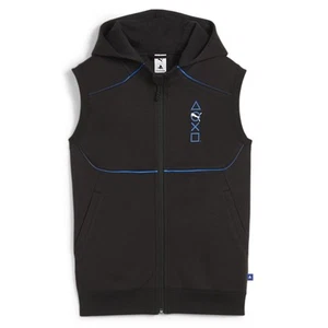 PUMA P Station X Sleeveless Logo Full Zip Hoodie Youth Boys Size S Casual Athle - Picture 1 of 2