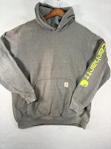 Carhartt Signature Sleeve Original Fit Mens Size Large Sleeve Hoodie Grey - Picture 1 of 11