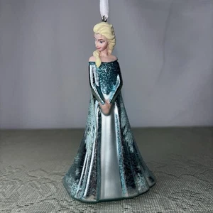 Hallmark Hand Blown Glass Frozen Elsa Christmas Tree Holiday Disney Ornament - Picture 1 of 9