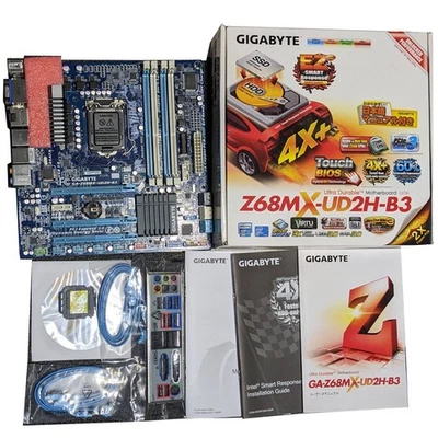 Carte mère Gigabyte GA-Z68MX-UD2H-B3 Rev 1.3 LGA1155 d'occasion testée bios... - Photo 1/4