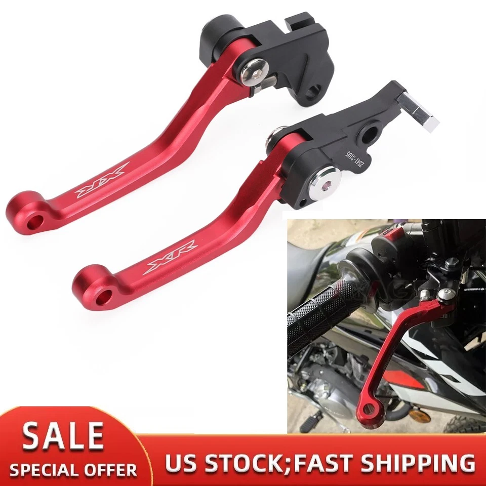 CNC Pivot Brake Clutch Levers For HONDA XR650L XR 650L XR650 L 1993-2024 Red - Image 1 of 4