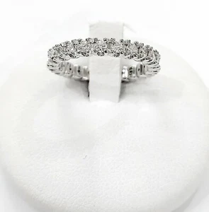 Anello Veretta in oro bianco 18 Kt (750) e Diamanti -MADE IN ITALY - - Imagen 1 de 11