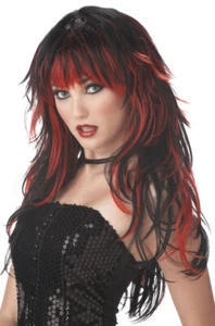 Tempting Tresses Costume Wig - Red/Black - Picture 1 of 1