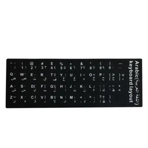 English BLACK Stickers with White Letters laptop,PC,computer, keyboard Hot A7W3 - Picture 1 of 16