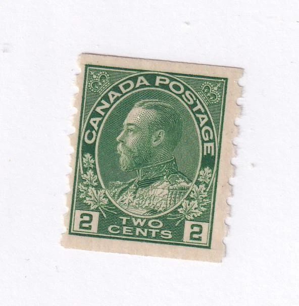 CANADA # 128 VF-MH 2cts KGV Admiral Coil Green Cat Value $40 (FF33) - Image 1 of 1