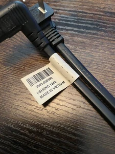 i-sheng Black Power Cord 2-prong 62” IS033L E55943 7A 125V 18AWG works see pic - Picture 1 of 9