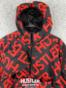 REASON Hustler Windbreaker Hooded Jacket Men's Large Multicolor All Over Print - Picture 1 of 15
