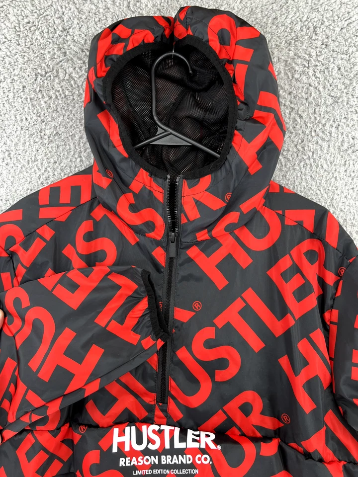 REASON Hustler Windbreaker Hooded Jacket Men's Large Multicolor All Over Print - Image 1 of 4