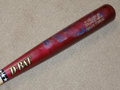 Elijah Dukes Maple D-Bat Game Used Bat Washington Nationals Tampa Bay Rays Cover