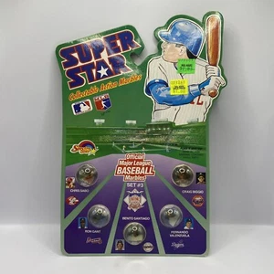 MLB 1990 Super Star Collectible Action Marbles Set #3 Sabo Gant Biggio  - Picture 1 of 6