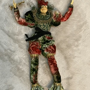 Katherine's Collection Vintage 16" Poseable Harlequin Jester Christmas Decor - Picture 1 of 4