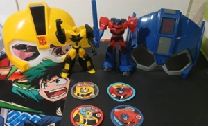 McDonald's Happy Meal TRANSFORMERS BUMBLEBEE AND OPTIMUS MASK & FIGURES SEALED - Picture 1 of 6