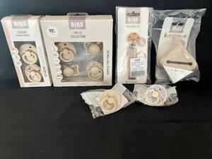 BIBS Pacifier Newborn Gift Set - Gender Neutral Vanilla - New Sealed - Picture 1 of 7