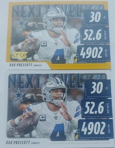 Dak Prescott DALLAS COWBOYS 2020 SCORE NEXT LEVEL STATS GOLD & Base #NLS-DP - Picture 1 of 4