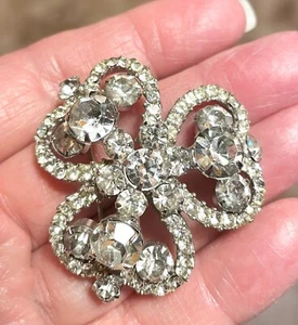 SALE Vintage Juliana D & E funkelnde Strass Kleeblatt Lagenlook Kleeblatt Brosche - Bild 1 von 5