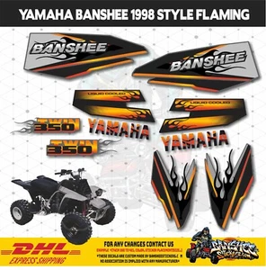 1998 99 00 Yamaha Banshee Replica Graphics Decals Stickers CUSTOM FLAME THEME - Picture 1 of 2