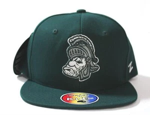 Michigan State Kid's Zephyr Snapback Spartans Logo Flat Bib Cap CL8 Green OSFM - Picture 1 of 6