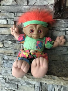 Treasure Troll By Ace Novelty! 15” Orange Hair, Eyes & Jewel! Soft Body! Outfit! - Picture 1 of 7
