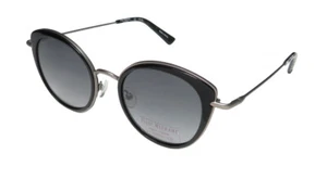 NEW ISAAC MIZRAHI 30251 SUNGLASSES 49-21-140 BK BLACK FULL-RIM WOMENS METAL & - Picture 1 of 8