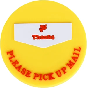 Outgoing Mail Alert Magnet - Yellow Mailbox Flag (2.36”X2.36”) - Durable round D - Picture 1 of 3