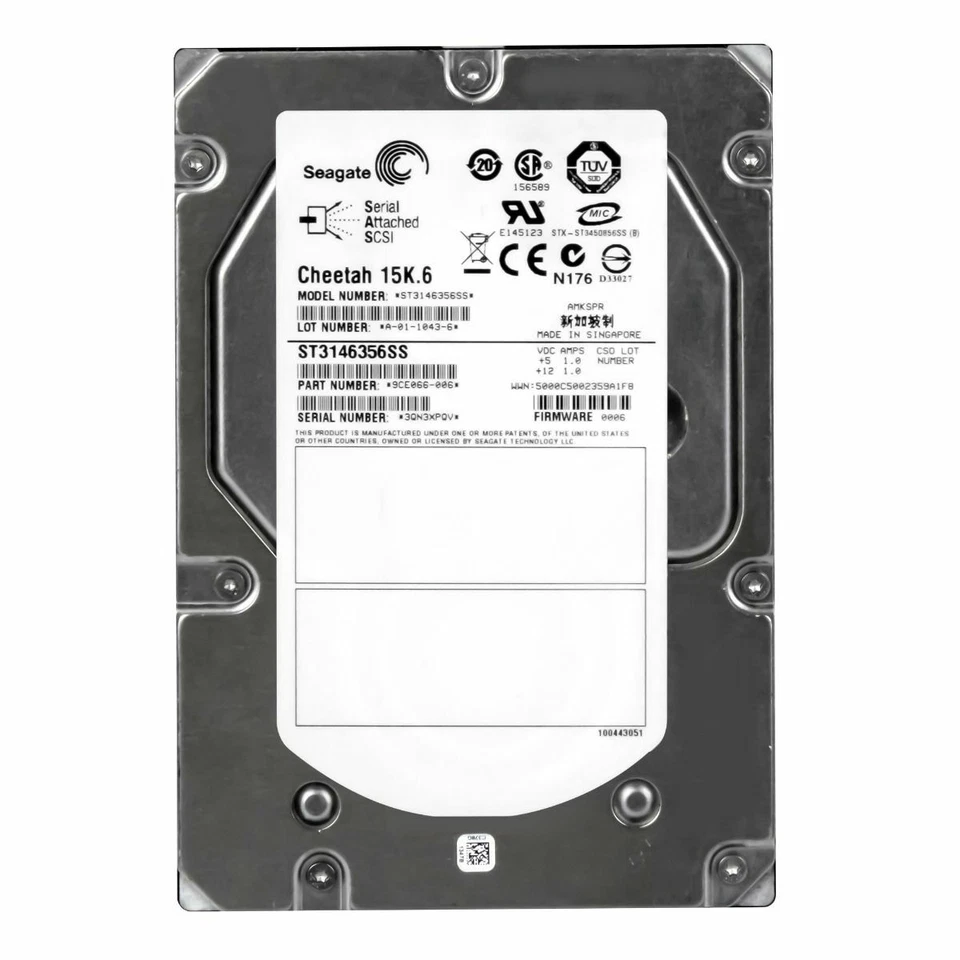 Disk Seagate Cheetah 15K.6 146GB SAS ST3146356SS 15000U/Min 3.5'' Pollici - Immagine 1 di 3