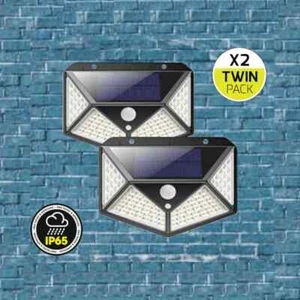 "Super Bright" 100 LED PIR Solar Motion Security Lights - Picture 1 of 7