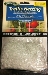 Gardeneer By Dalen Trellis Netting Heavy-Duty Nylon Tangle-Free 5 X 15 TP-15C - Picture 1 of 2