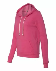 $190 Alternative Women's Red Eco Fleece Long Sleeve Hooded Sweater Sweatshirt XL - Picture 1 of 1