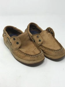 Sperry TopSiders 2-Eye Boat Shoes Tan Brown STS21592 Boys Size 11M No Laces - Picture 1 of 7
