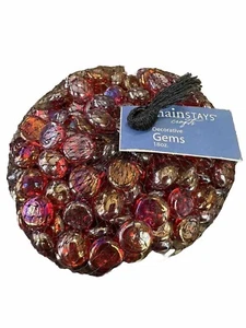 Mainstays Crafts Decorative Red Glass Beads Gems Vase Filler Crafts - Picture 1 of 3
