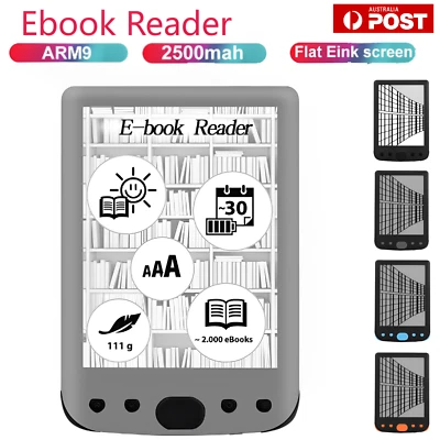 6 Inch Ebook Reader Ink Touch Screen Electrioic E-ink Paper Novel Tablet 8/16 G - Image 1 of 4