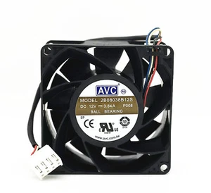 AVC 2B08038B12S 12V 3.84A 8038 8CM 4-pin PWM server high air volume fan - Picture 1 of 9