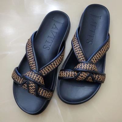 Eric Javits Notti Straw Braid Knot Sandals Size 8.5 - Image 1 of 4