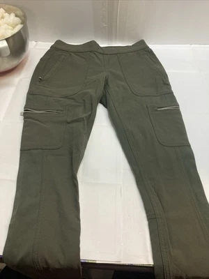 Athleta Highline Hybrid Carga Apretado Para Mujer Talla 4 Verde Bolsillos con Cremallera Elásticos Foto 1 de 4