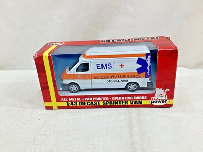 NUEVO Modelo Power EMS Ambulancia Sprinter Van Escala 1:43 Diecast En Caja ENVÍO GRATUITO Foto 1 de 3