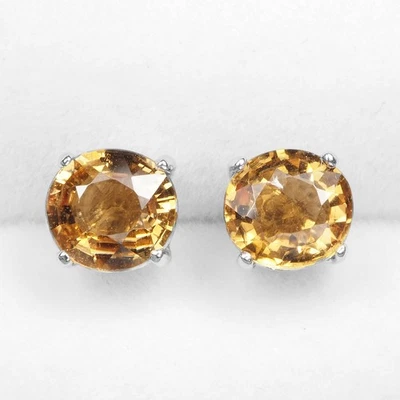 Aretes hechos a mano de plata de ley 925 de turmalina champán de 1,65 quilates Foto 1 de 4