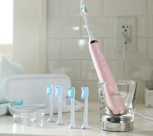 Philips Sonicare DiamondClean Toothbrush with Charging Glass in Pink  OPEN BOX - Picture 1 of 6