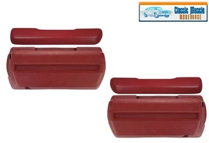 1968 - 1972  Chevy & Oldsmobile; Front Arm Rest Base & Pads - Red - Foto 1 di 23