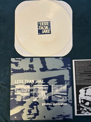 Less Than Jake Goodbye Blue And White Vinyl LP White Vinyl Rare OOP Ska Punk - Image 1 of 4