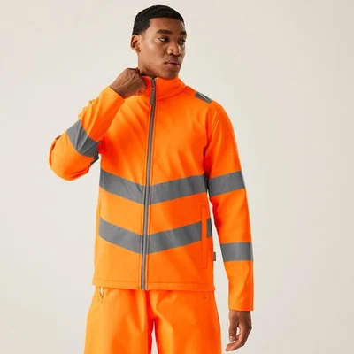 Regatta Ablaze high visibility orange softshell work jacket - Image 1 of 4