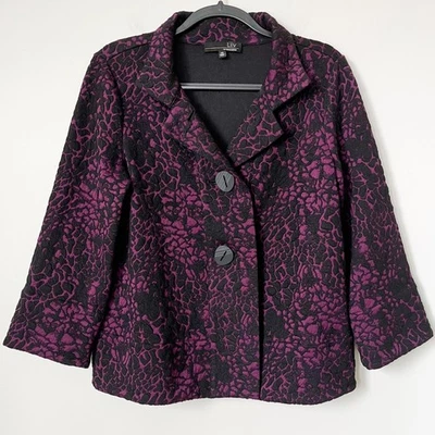 Liv by Habitat Textured Jacket Black Purple XS - Image 1 of 4