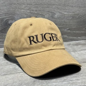 Ruger Mütze Kappe Riemen hinten khaki Baumwolle Köper bestickt Herren Jagd Schießen - Bild 1 von 10