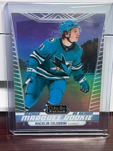 2024-25 O-Pee-Chee Platinum Macklin Celebrini #263 Rookie Pond Hockey SSP Sharks - Imagen 1 de 2